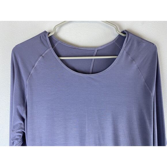 EUC Lululemon Athletica Sz 8-10? Deep Stretch LS Cinch In Lilac Stone Top - Picture 3 of 7